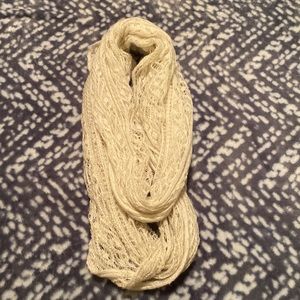 Cozy white infinity scarf!